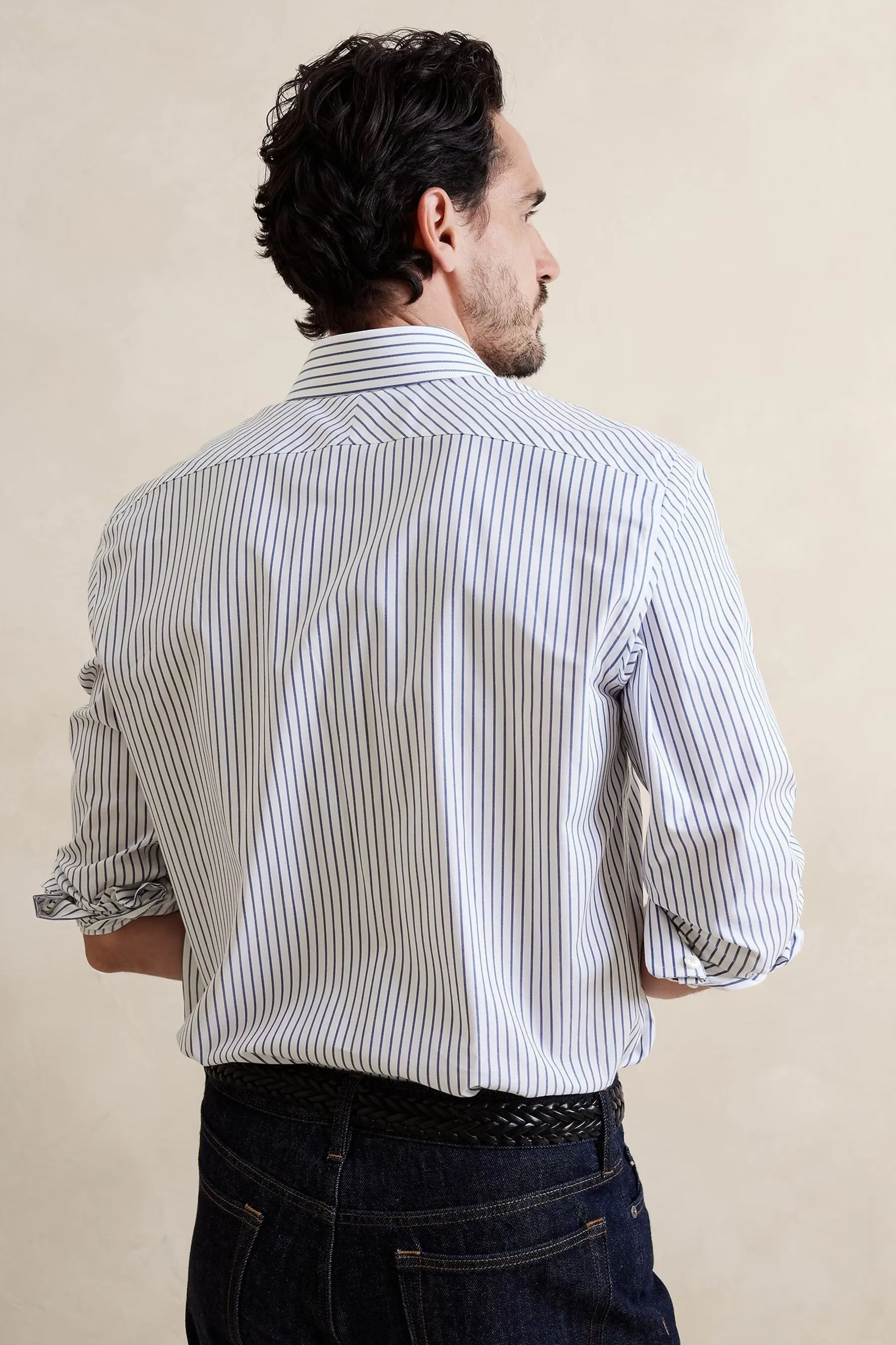Banana Republic Slim Wrinkle Resistant Dress Shirt    