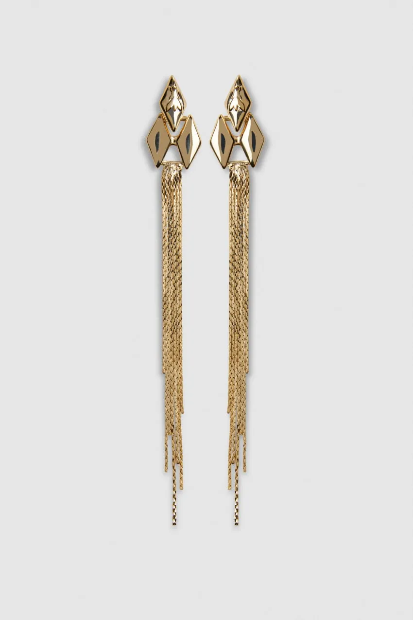 Boucles d'oreilles pendantes en laiton