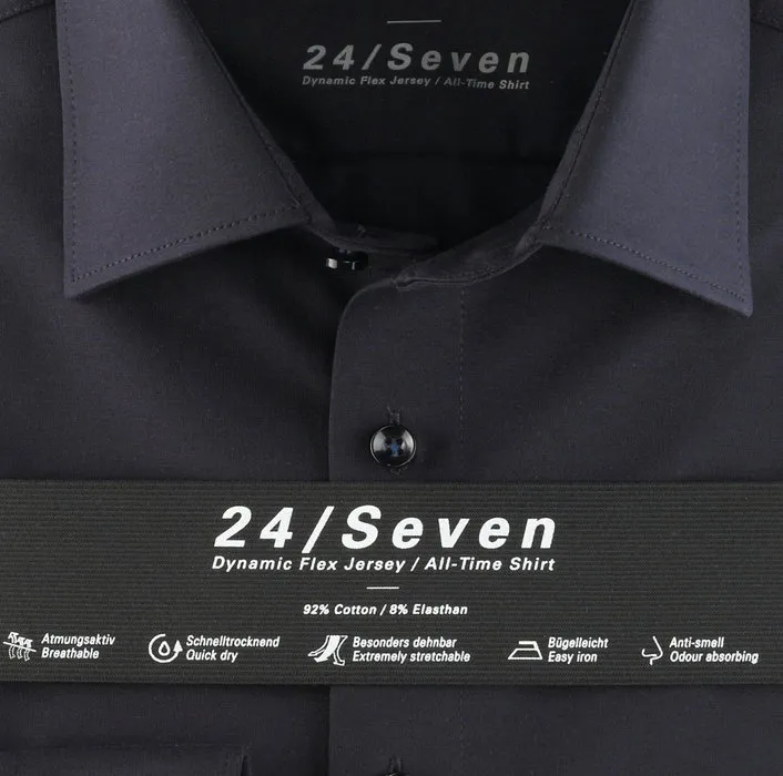 Camicia in jersey blu scuro olymp modern fit