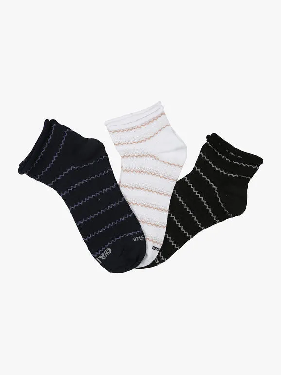 Charro 3 paires de chaussettes courtes femme