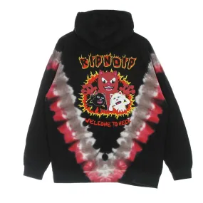 Felpa Cappuccio Uomo Dark Side Hoodie Red/black Dye