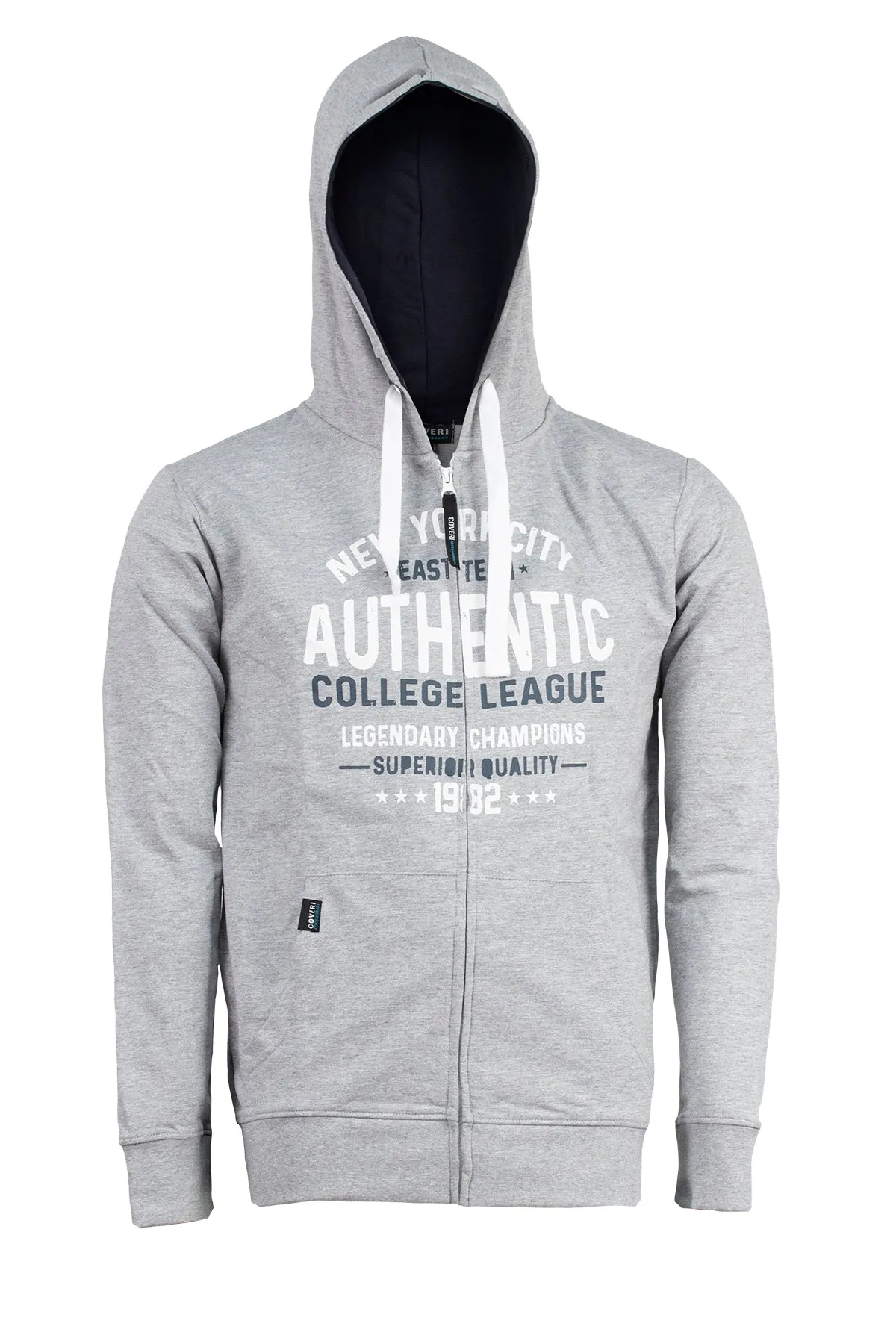 Felpa full zip uomo con cappuccio