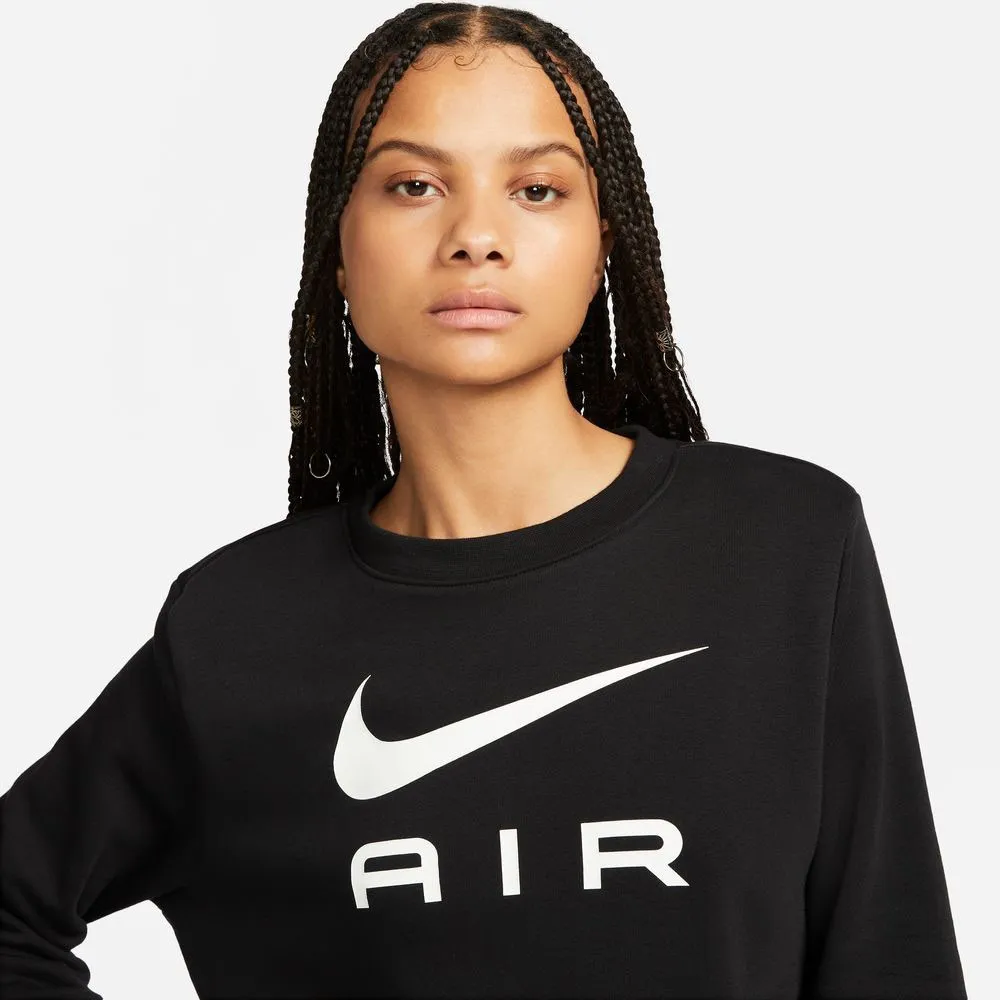 Nike Felpa Girocollo Air Nero Donna
