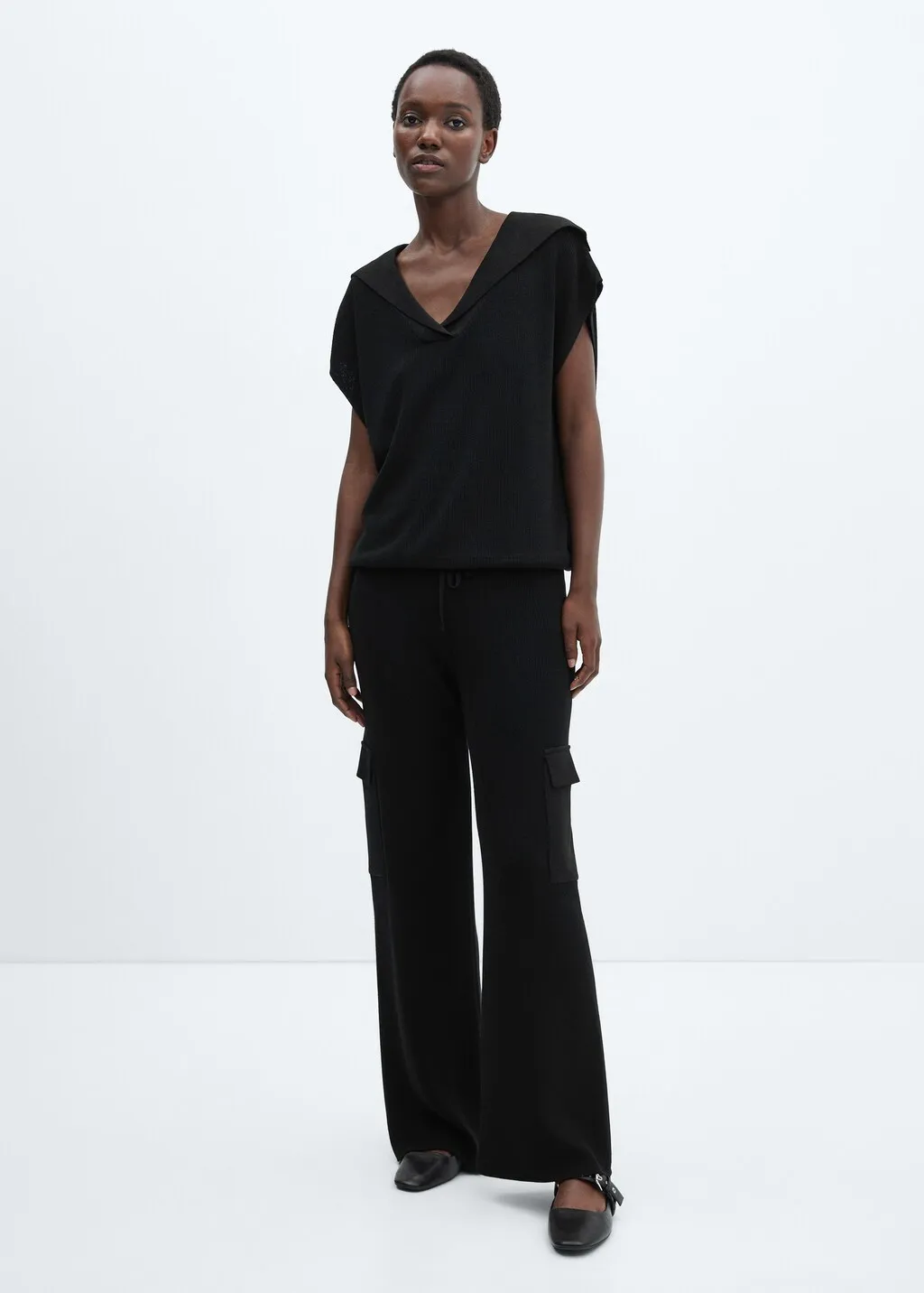 Pantaloni maglia tasche cargo