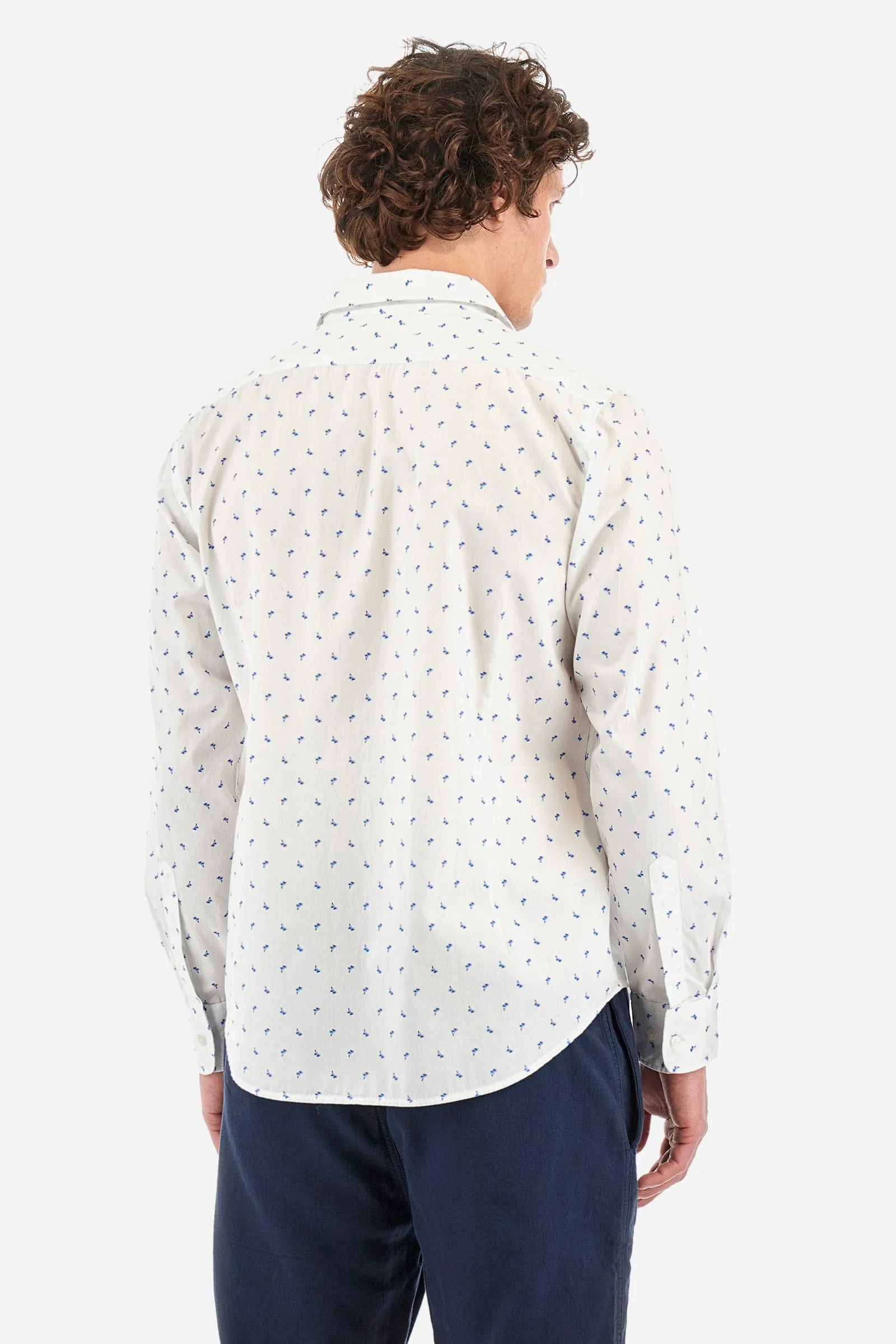 Regular-fit patterned poplin shirt - Innocent