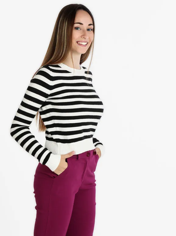 Solada Pull court à rayures pour femme