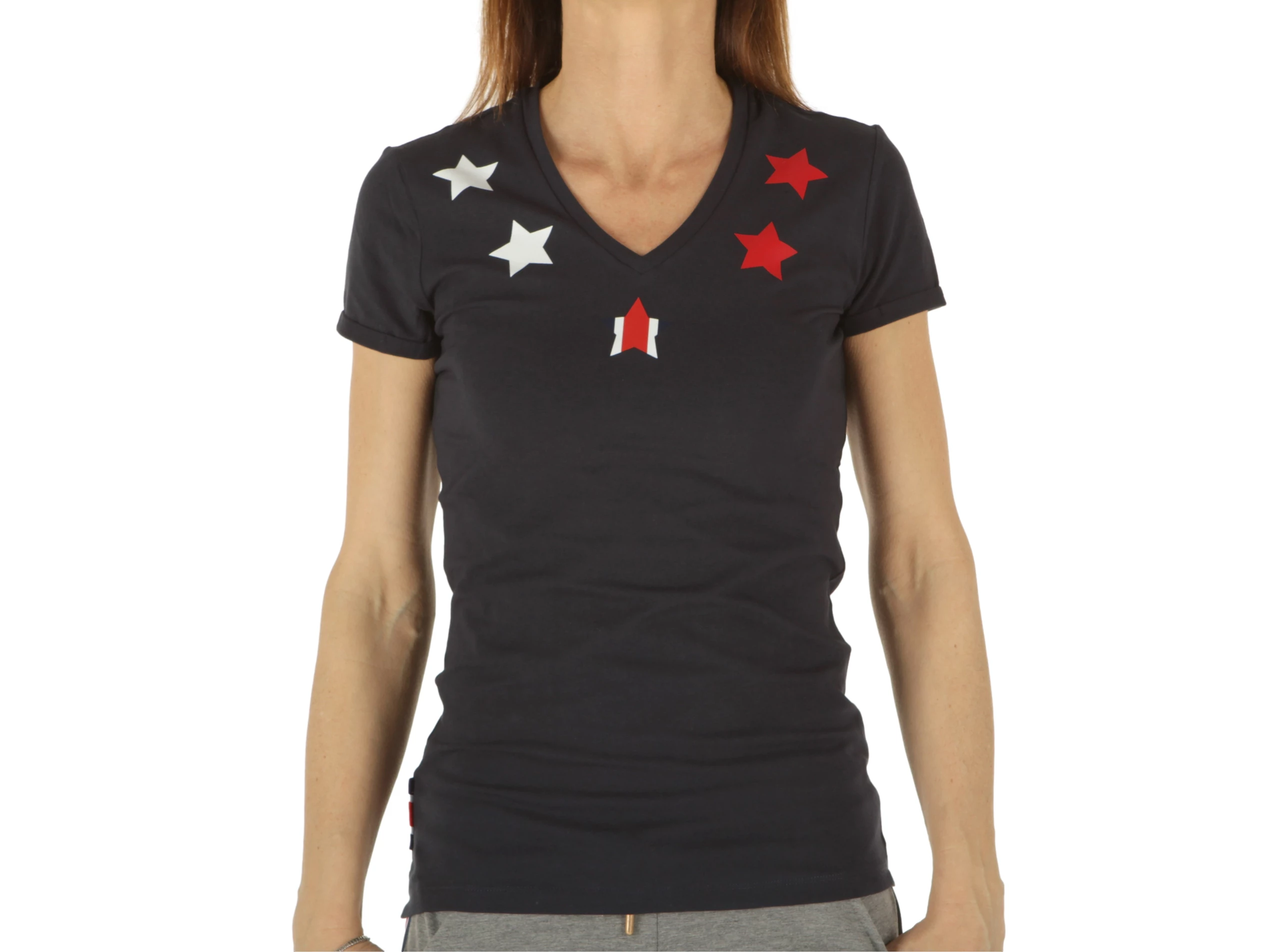 T-Shirt MC Jersey Stretch Blu Scuro